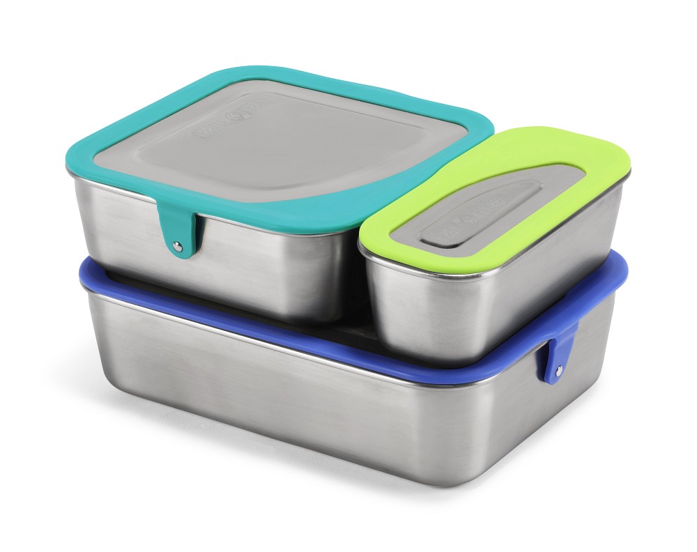 (image for) Classic Edelstahl Essensbehälter Lunchbox 3er Set auslaufsicher